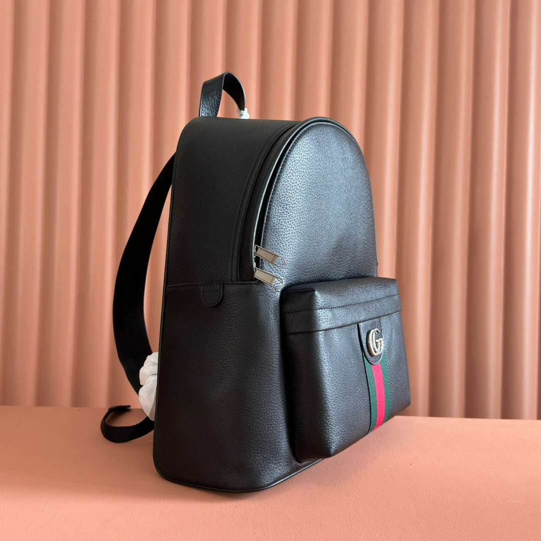 Gucci 25S Ophidia Medium Backpack 41 Black in Calfskin