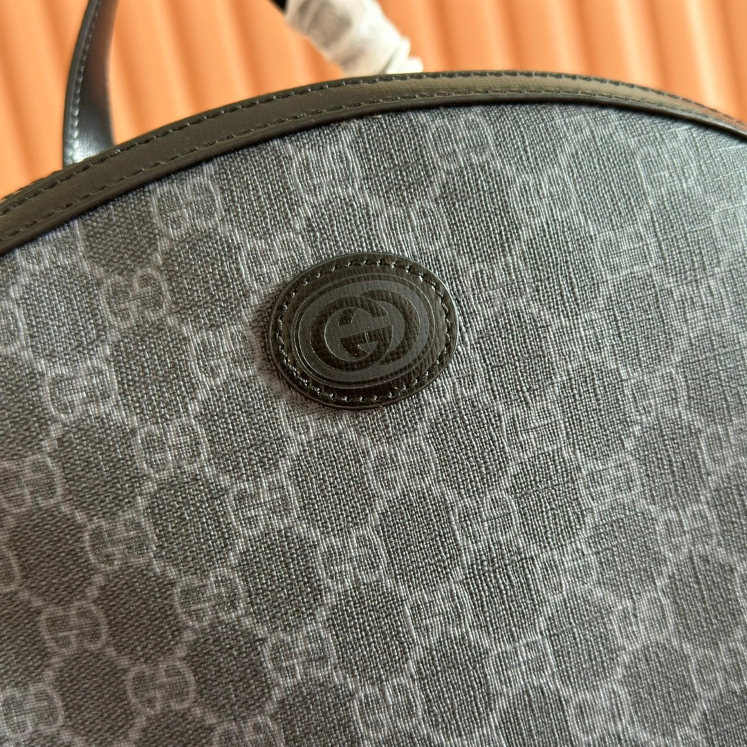 Gucci 25S Supreme Backpack 41 cm in Dark Slate Gray Calfskin