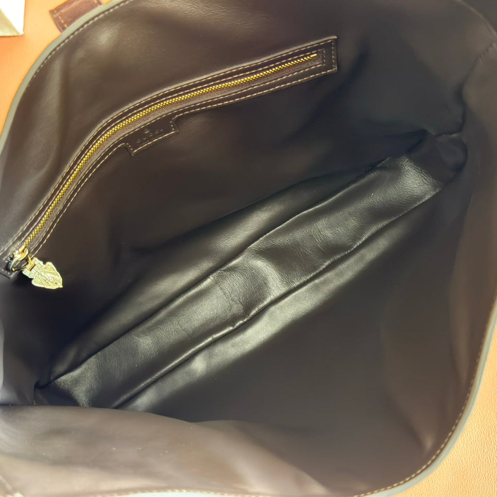 Gucci 25S Jackie Giorno 44 cm in Dark Chocolate Brown Suede Bag