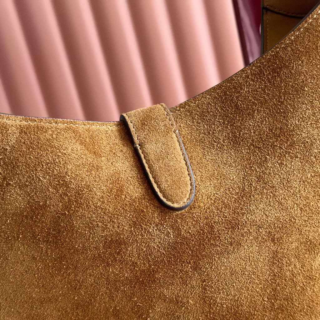 Gucci 25S Jackie Giorno 44 cm in Brown Suede Bag