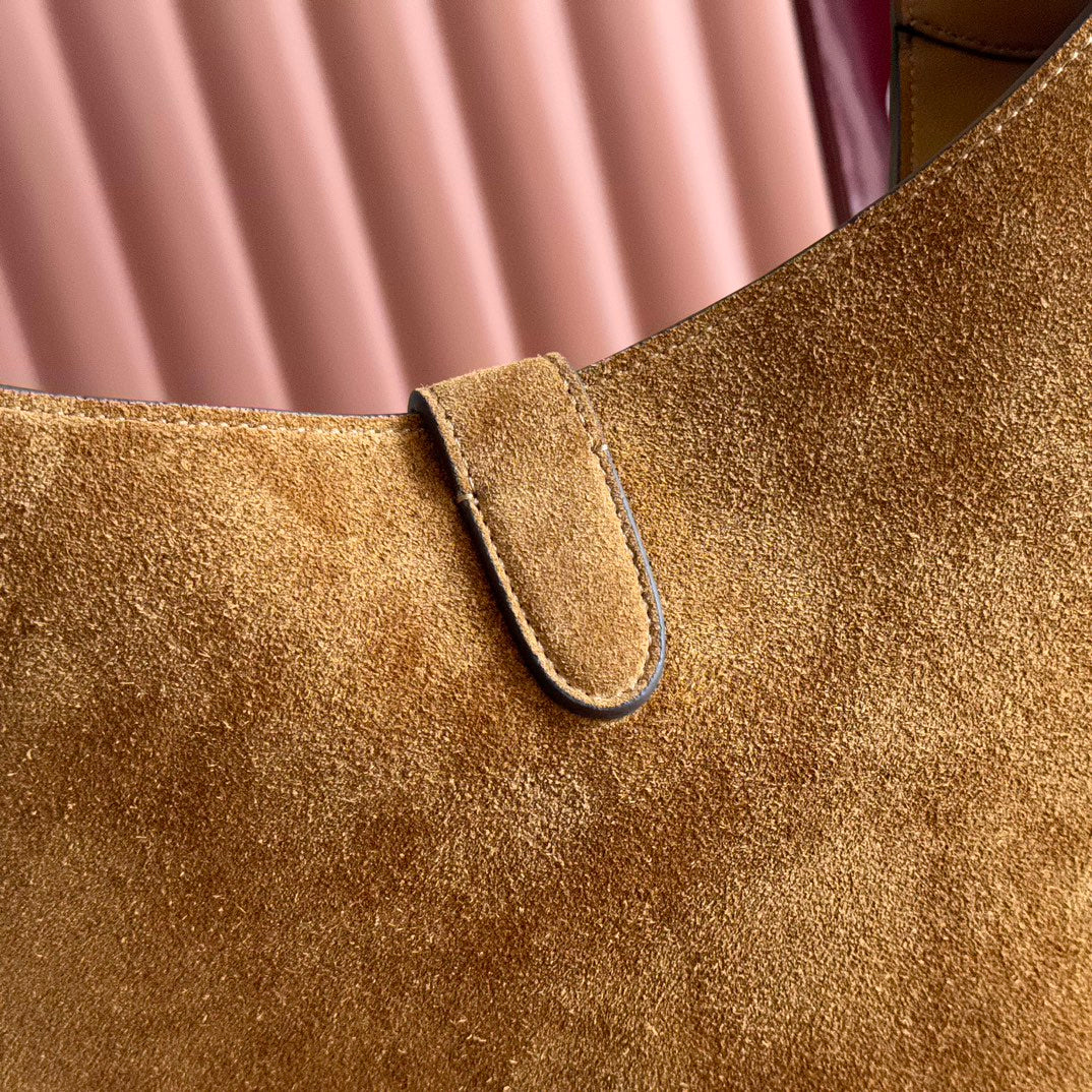 Gucci 25S Jackie Giorno 44 cm in Brown Suede Bag