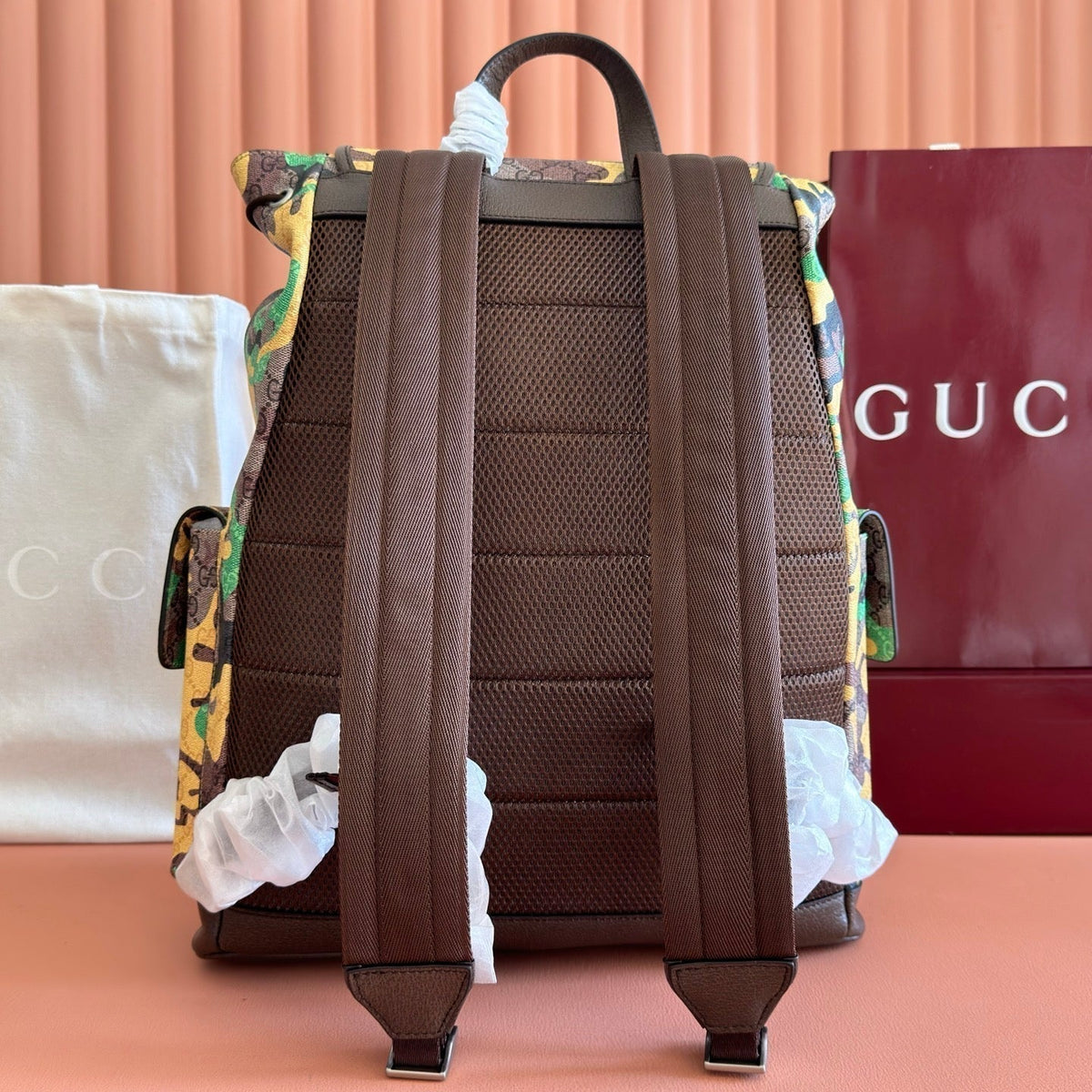 Gucci 26S Backpack 46 in Multicolor Coated Canvas Style 3