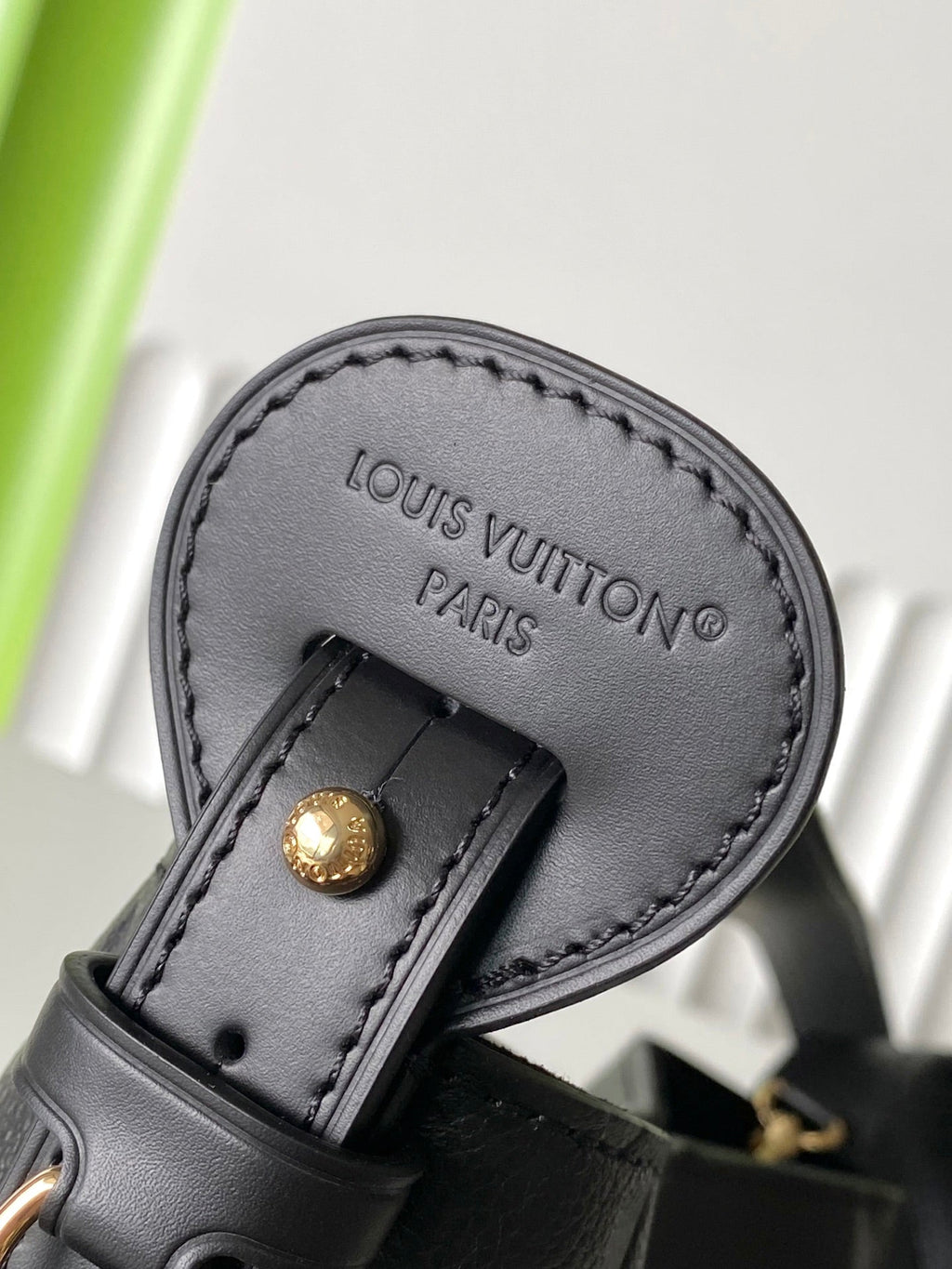 Louis Vuitton All in BB 18 in Black Embossed Cowhide Gold Lock Bag
