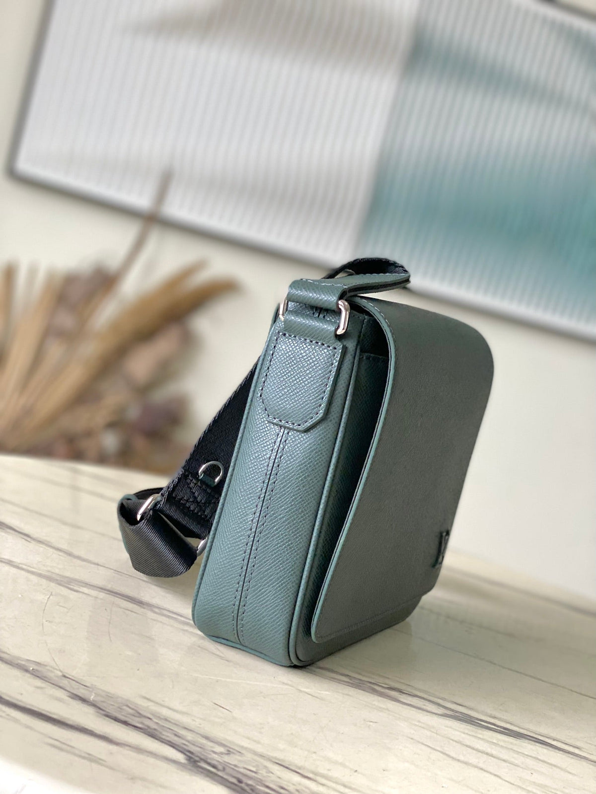 Louis Vuitton District PM 26 in Celeste Green Calfskin Bag