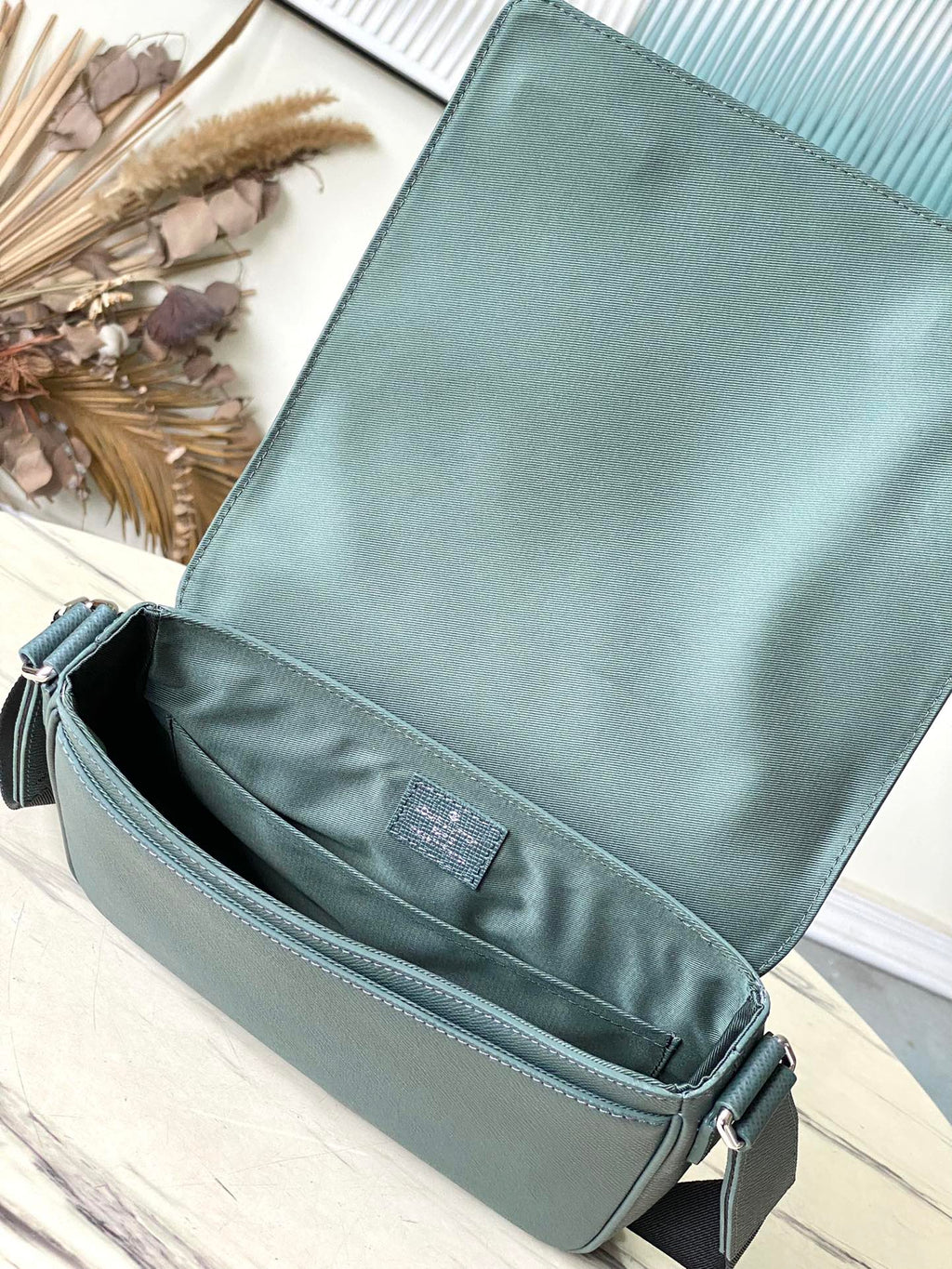 Louis Vuitton District PM 26 in Celeste Green Calfskin Bag