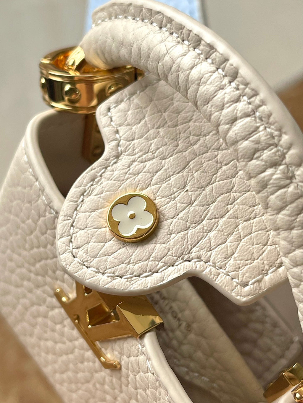 Louis Vuitton Capucines BB 26 in Candy Blue Taurillon Gold Hardware Bag
