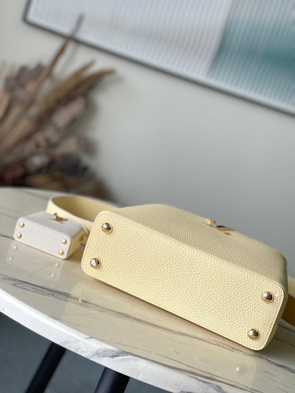 Louis Vuitton Capucines BB 26 in Banana Yellow Taurillon Bag