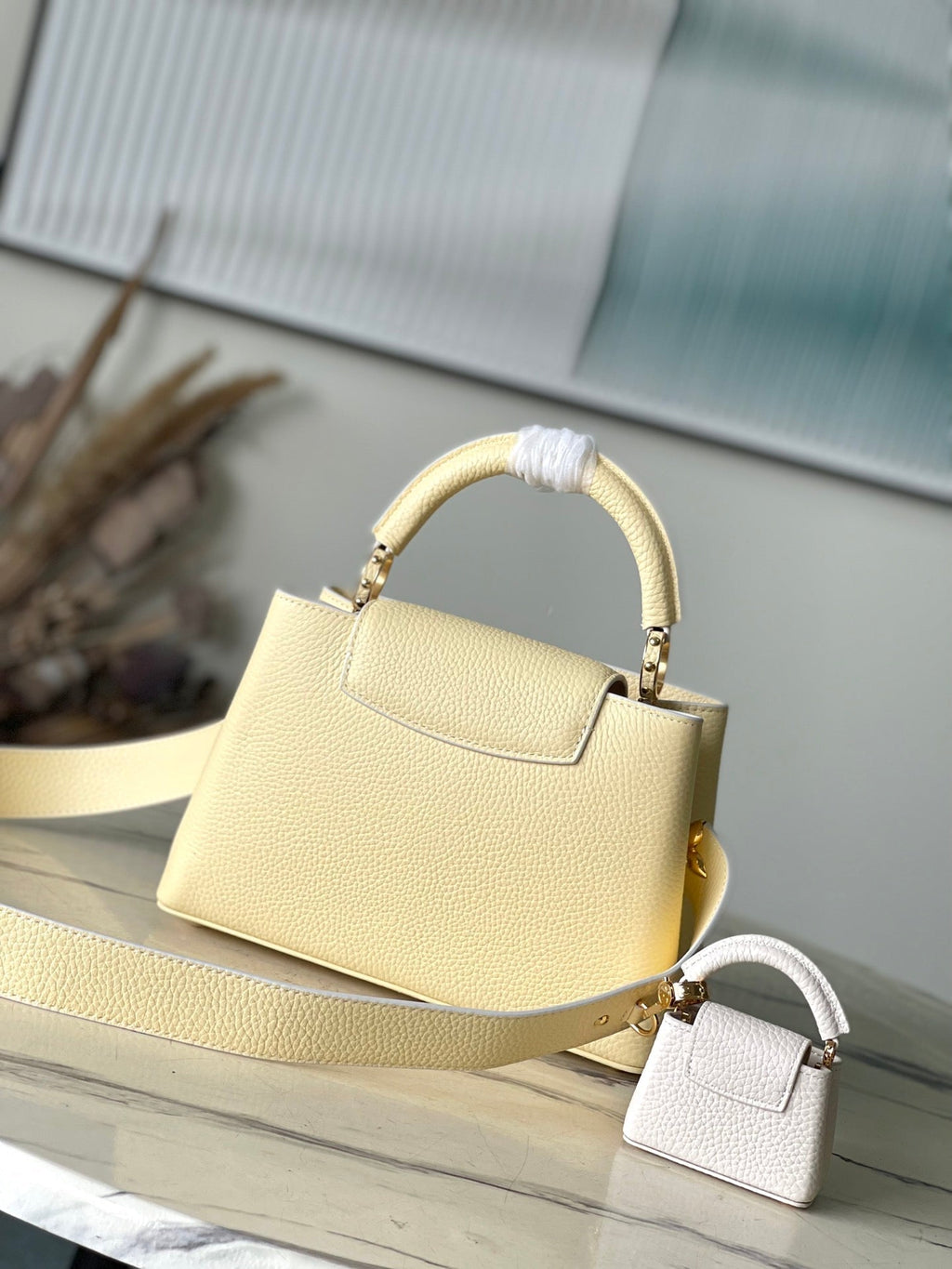 Louis Vuitton Capucines BB 26 in Banana Yellow Taurillon Bag