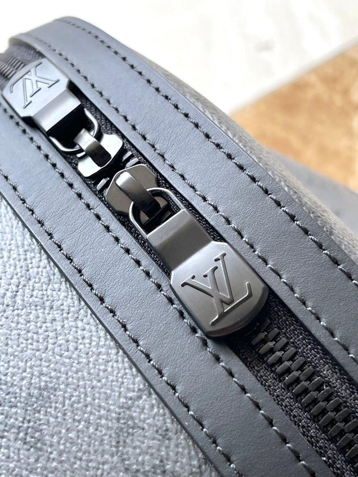 Louis Vuitton Discovery Backpack PM 38 in Gun Metal Monogram Eclipse Canvas