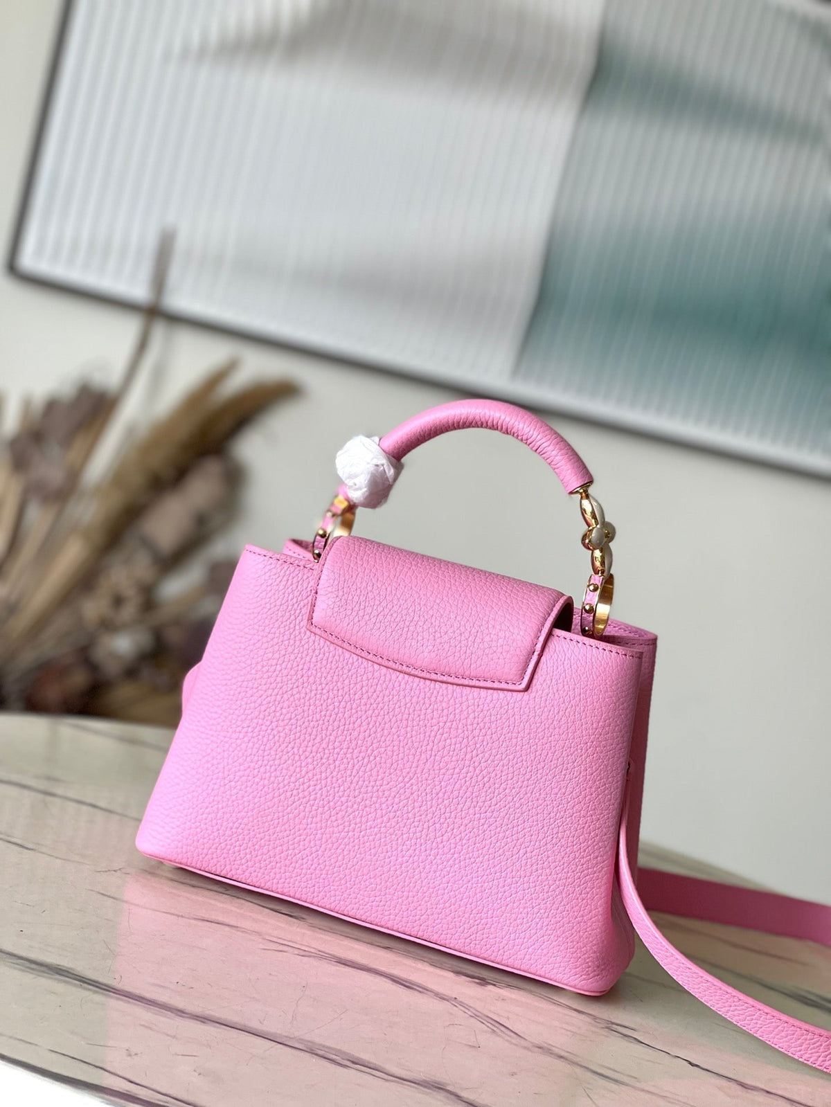 Louis Vuitton Capucines BB 26 in Marshmallow Pink Taurillon Gold Hardware Bag