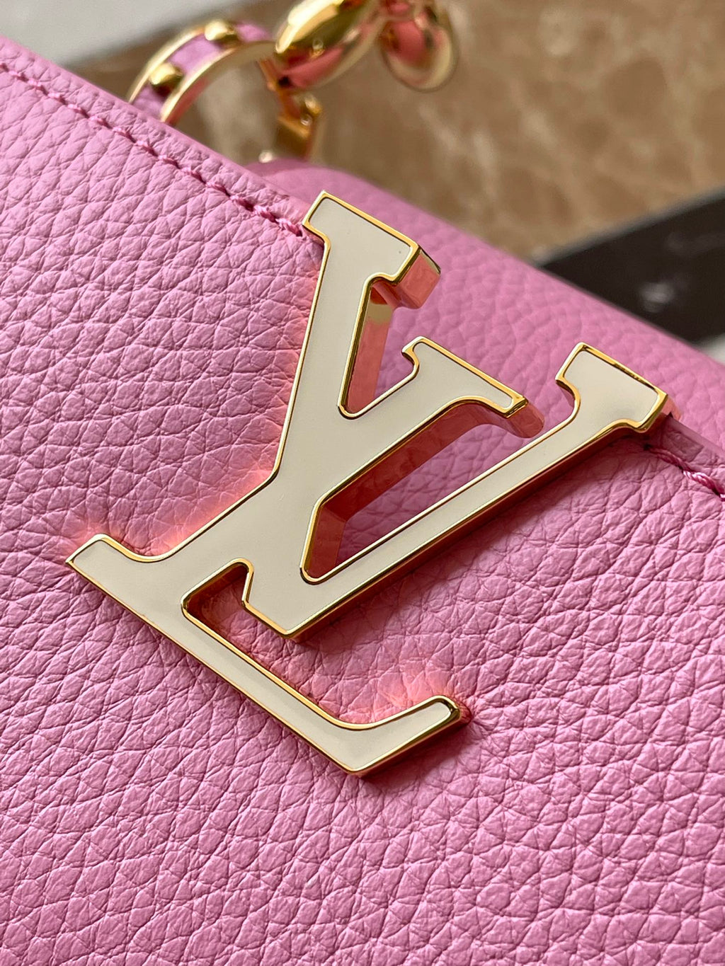 Louis Vuitton Capucines BB 26 in Marshmallow Pink Taurillon Gold Hardware Bag