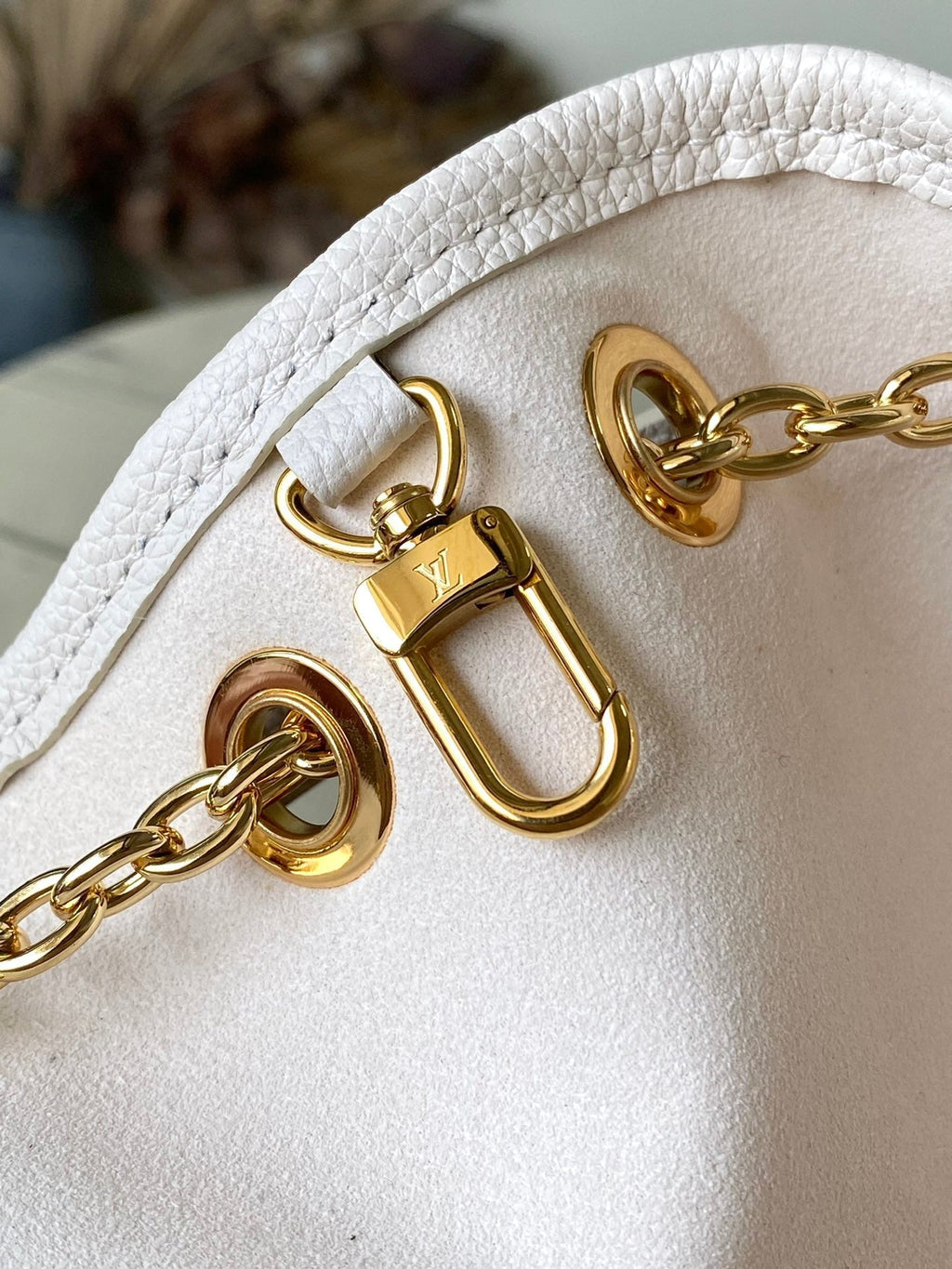 Louis Vuitton Bundle 28 in White Orange Monogram Empreinte Leather Gold Hardware Bag