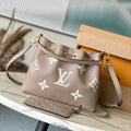 Louis Vuitton Bundle 28 in Tourterelle White Monogram Empreinte Leather Gold Hardware Bag
