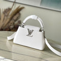 Louis Vuitton Capucines East-West Mini 22 in White Calfskin Silver Hardware Bag