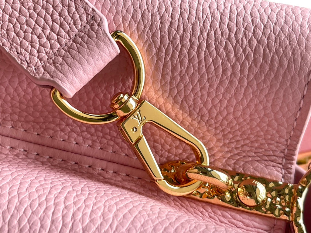 Louis Vuitton Capucines East-West 33 in Blush Pink Calfskin Gold Hardware Bag