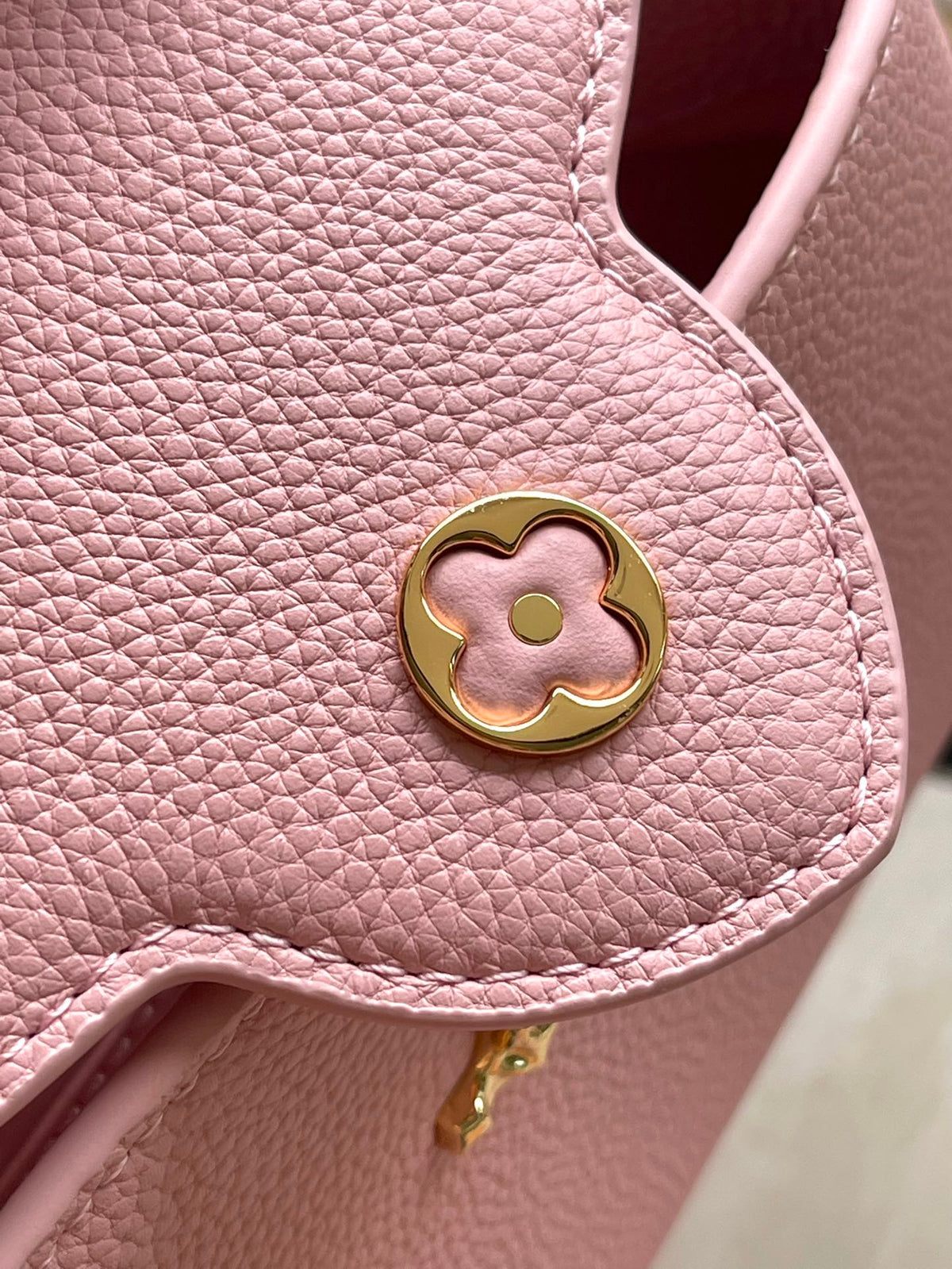 Louis Vuitton Capucines East-West Mini 22 in Blush Pink Calfskin Gold Hardware Bag