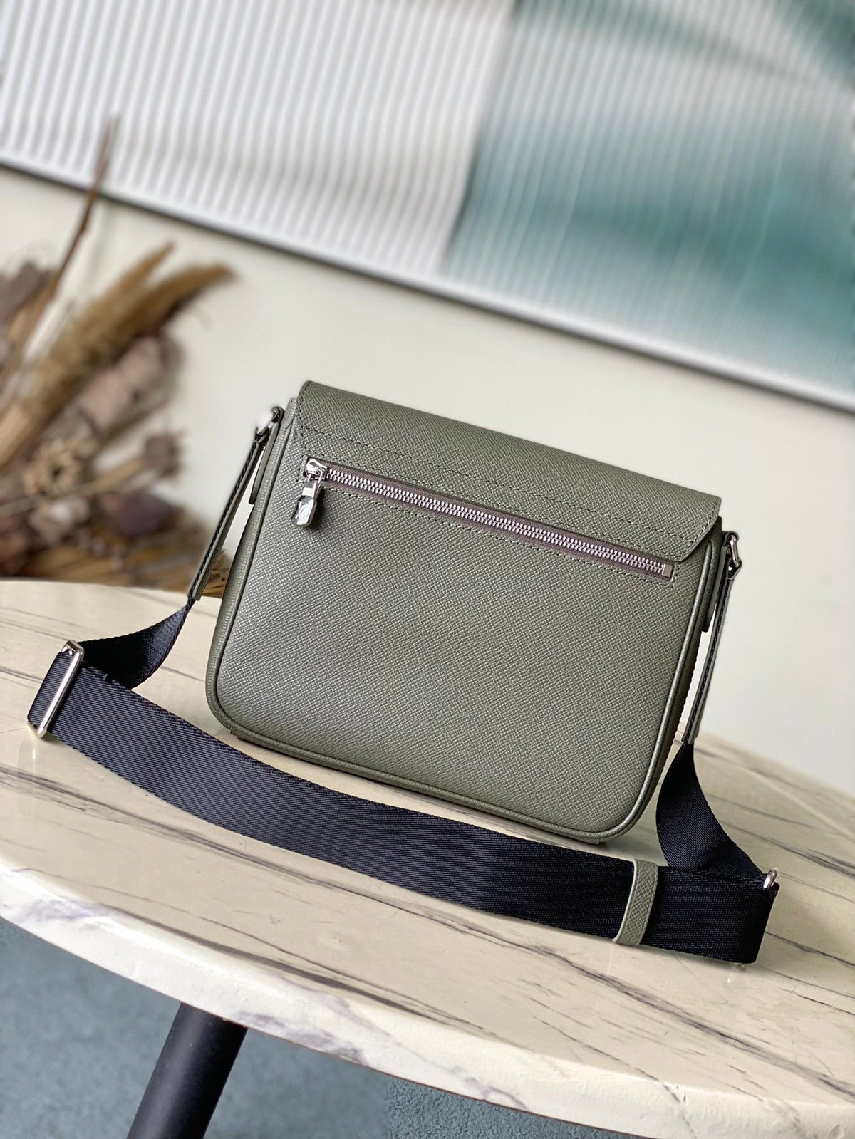 Louis Vuitton District PM 26 in Khaki Green Calfskin Bag