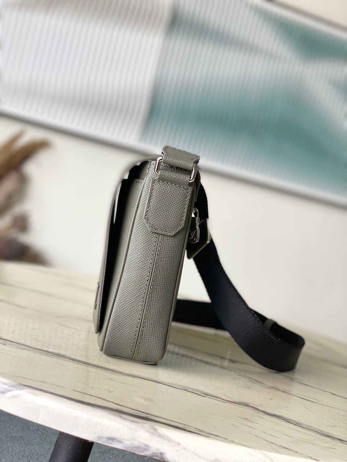 Louis Vuitton District PM 26 in Khaki Green Calfskin Bag