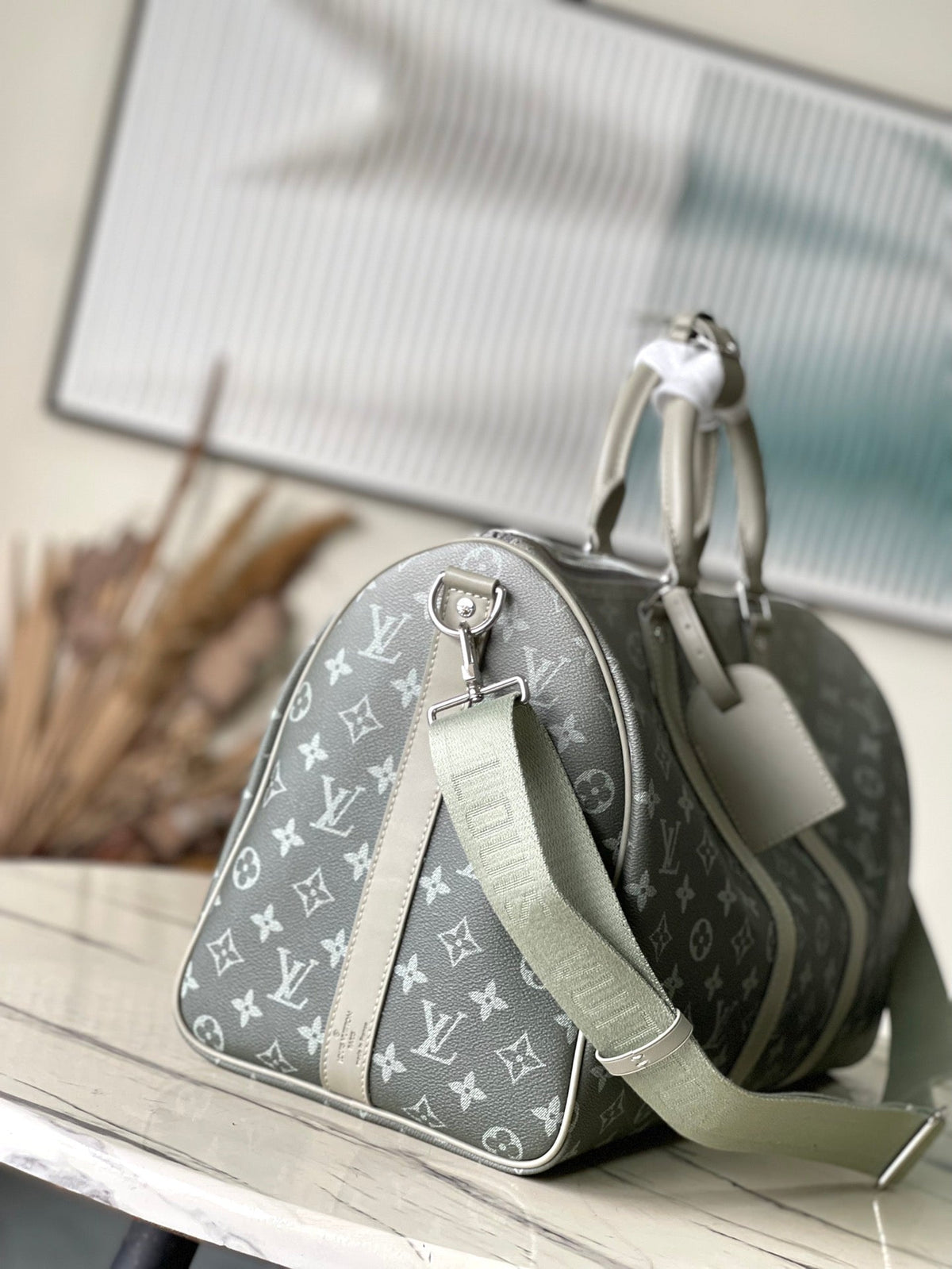 Louis Vuitton Keepall Bandoulière 45 in Gray Monogram Gradient Canvas Bag