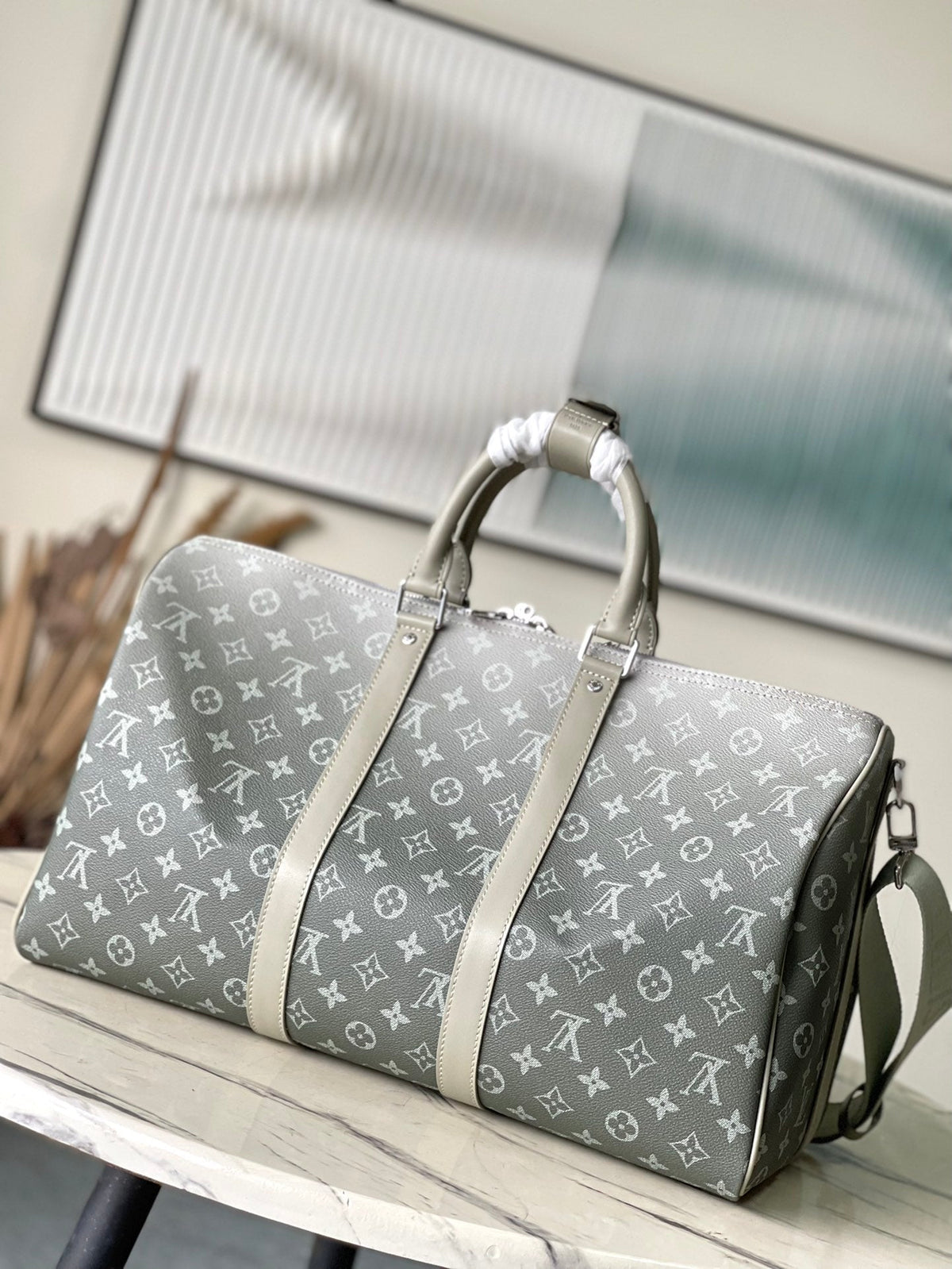 Louis Vuitton Keepall Bandoulière 45 in Gray Monogram Gradient Canvas Bag