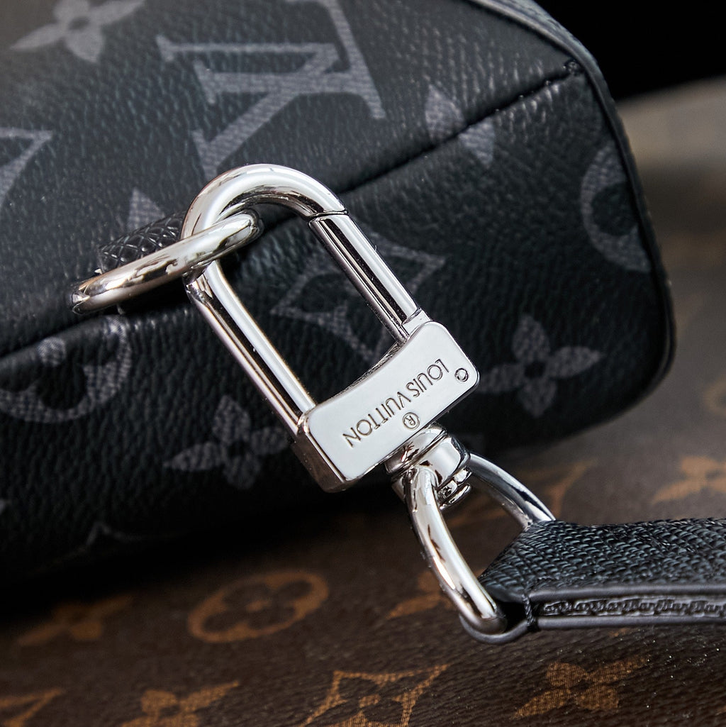 Louis Vuitton Duo Crossbag 42 in Black Monogram Eclipse Canvas Bag