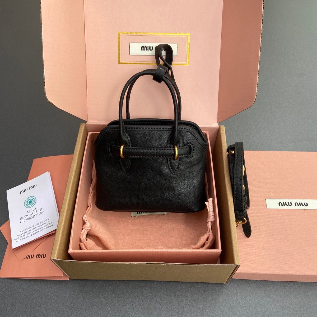 Aventure Bag 13 in Black Shiny Calfskin