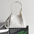 Bottega Veneta Bv Small Parachute 21 White Lambskin Ghw Bag