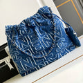 Chanel Medium 37 Bag in Navy Blue Denim