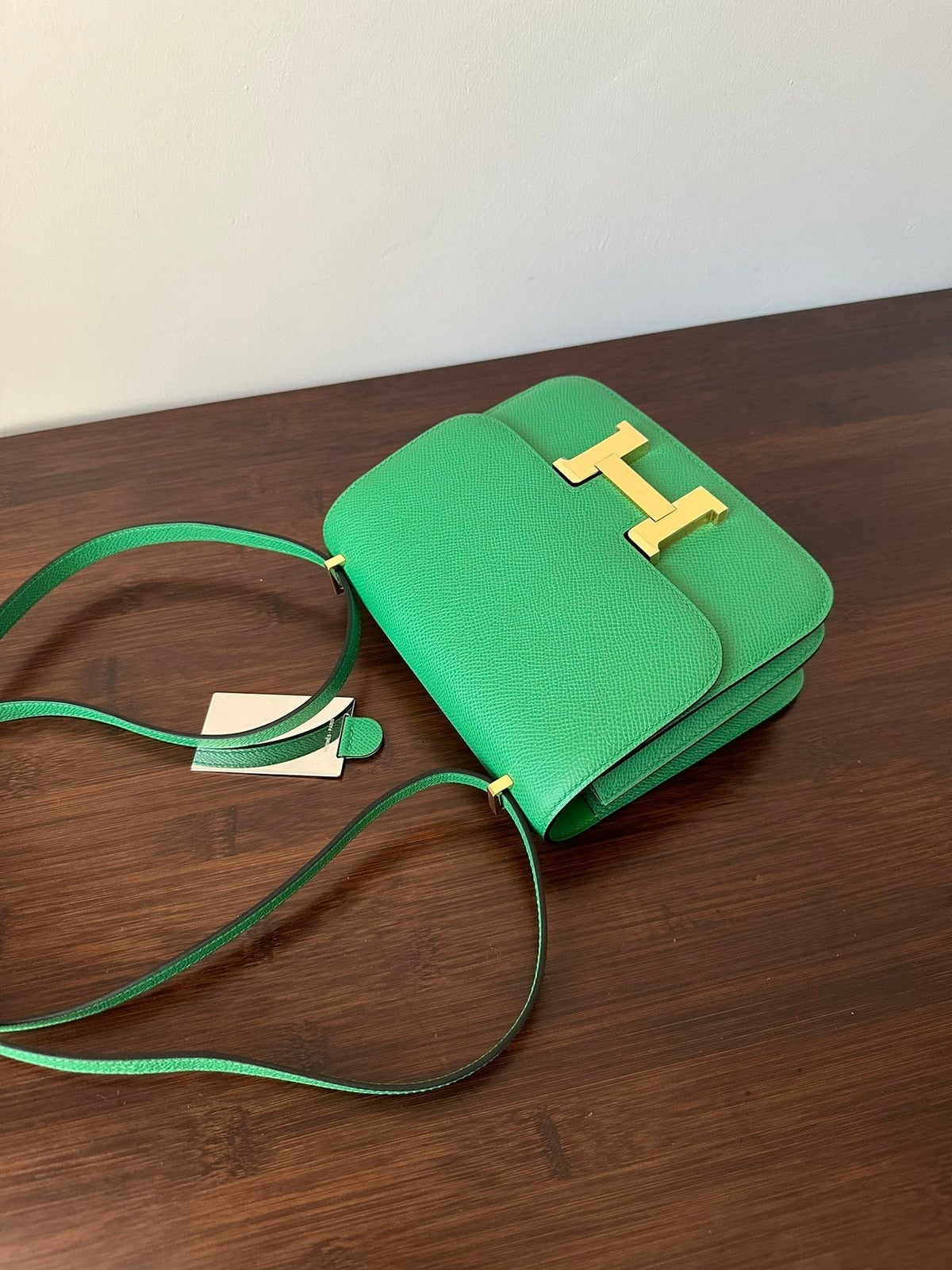 Hermes Constance 18 Green Epsom Gold Hardware Bag