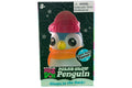 NeeDoh Polar Glow Penguin (Super Solid Squish Sticker) Squishy Fidget Toy Blue
