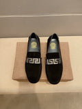 Versace Geometric Buckle Loafers — hero