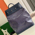 Goyard Goya Steamer PM Bag 48cm Navy Blue Canvas
